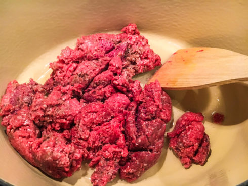 Sauce Bolognese: Hackfleisch anbraten