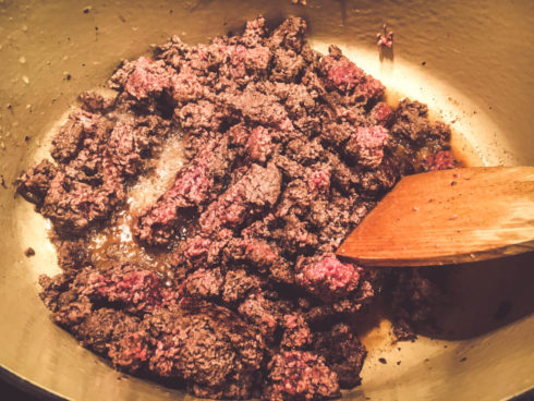 Sauce Bolognese: Hackfleisch anbraten