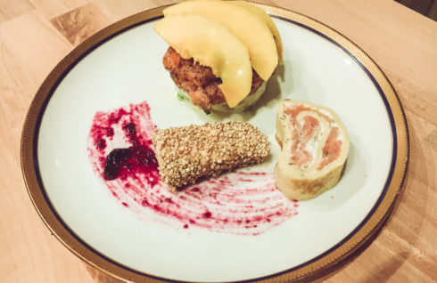 Lachs-Trilogie als Vorspeisenteller