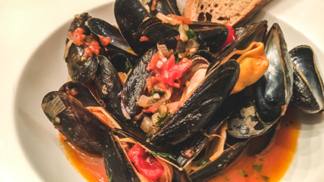 Muscheln in Tomatensauce