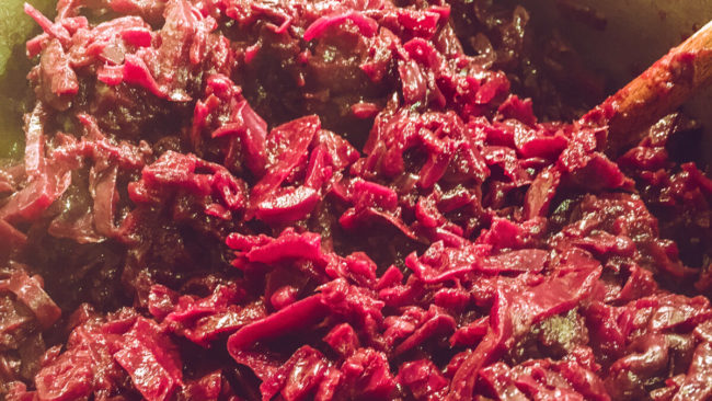 Rotkohl zu Weihnachten