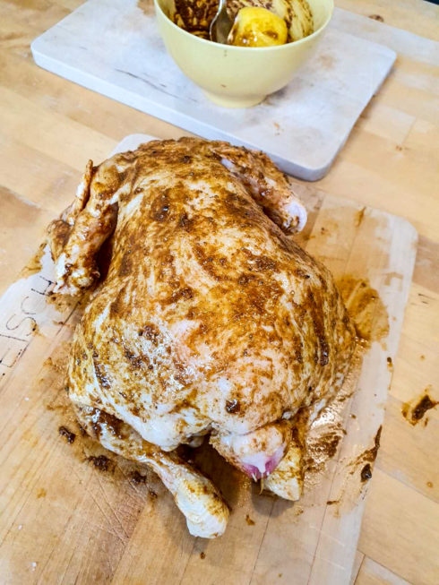 marokkanisches Grill-Hähnchen vom Drehspieß