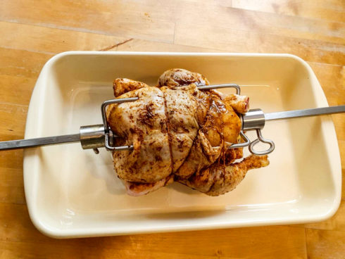 marokkanisches Grill-Hähnchen vom Drehspieß