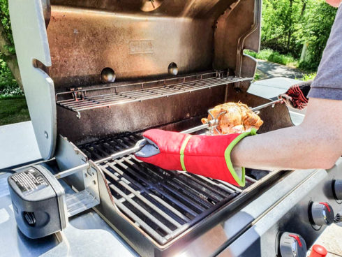marokkanisches Grill-Hähnchen vom Drehspieß