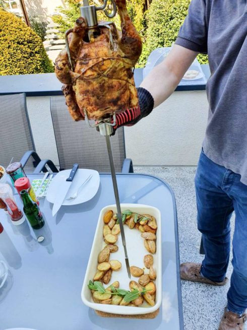 marokkanisches Grill-Hähnchen vom Drehspieß