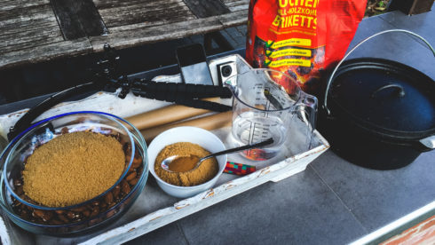 gebrannte Mandeln aus dem Dutch Oven