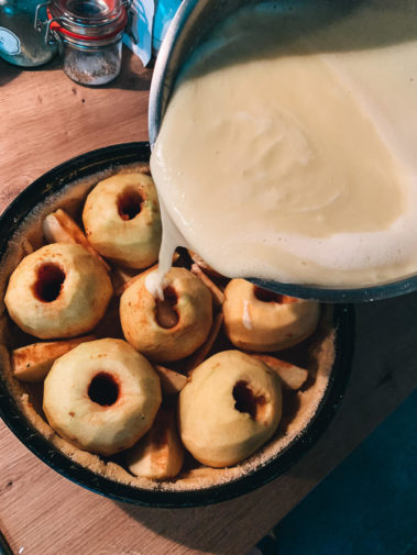 Apfel-Pudding-Kuchen