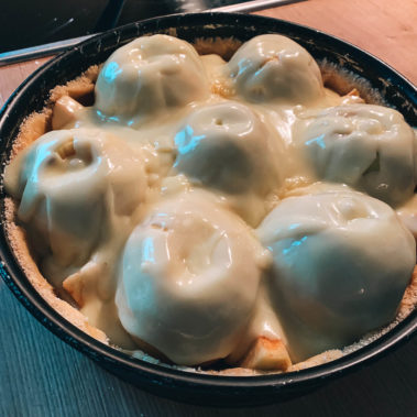 Apfel-Pudding-Kuchen